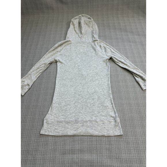 Hollister Thermal Hoodie Womens Medium Y2K Grey Pullover Deep V Neck Shirt - Picture 5 of 9